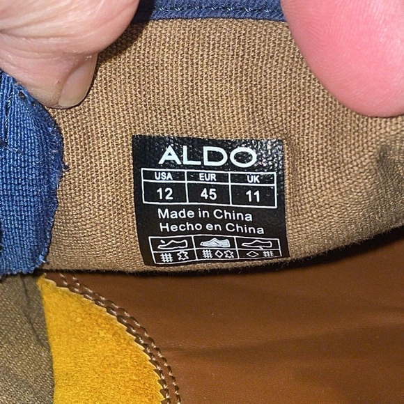 ALDO Blue Canvas Slip-On Shoes with Leather Sole Beds.  Size 12 - Picture 12 of 12